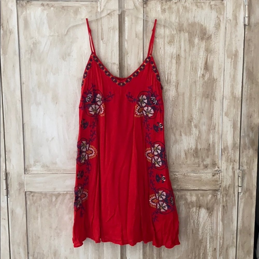 Red Floral Dress